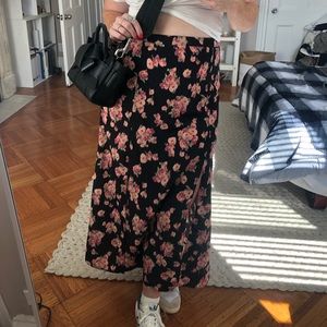Topshop flower print skirt